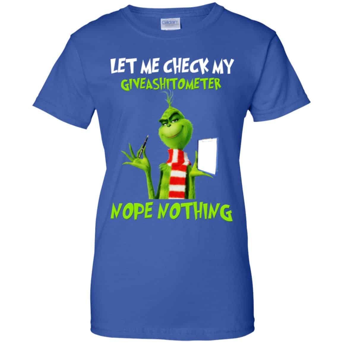 The Grinch: Let Me Check My Giveashitometer Nope Nothing T-Shirts, Hoodie, Tank