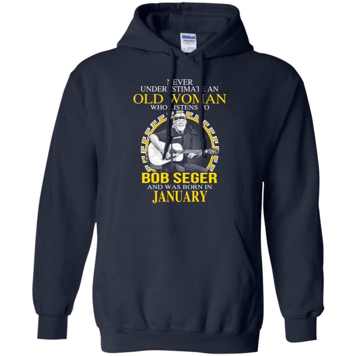 An Old Woman Who Listens To Bob Seger And Was Born In January T-Shirts, Hoodie, Tank