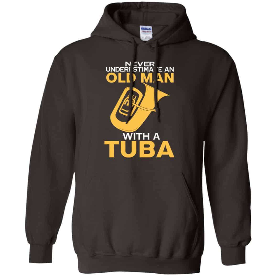 Never Underestimate An Old Man With A Tuba T-Shirts, Hoodie, Tank