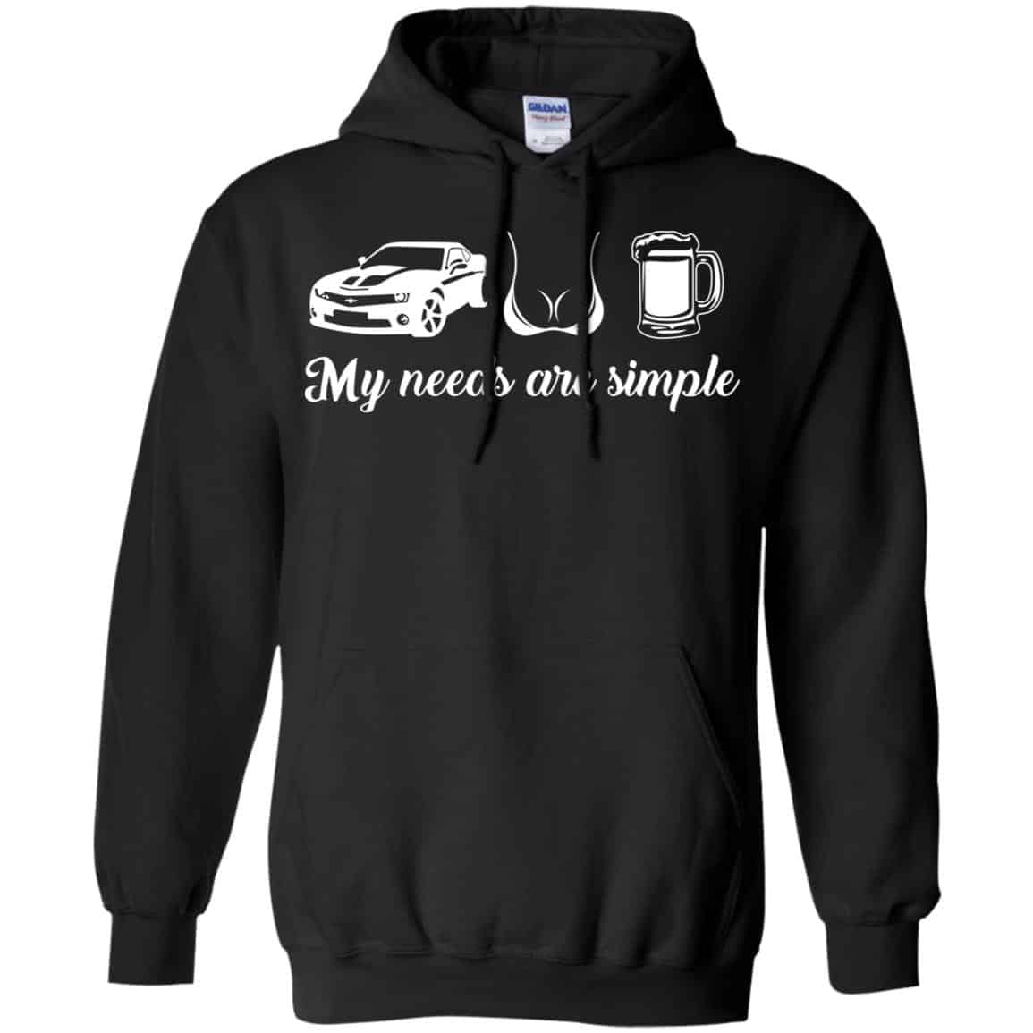 My Needs Are Simple Camaro Boobs And Beer Shirt, Hoodie, Tank
