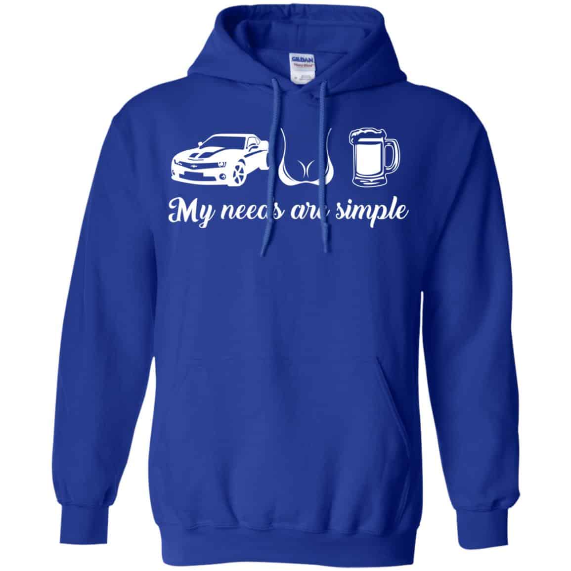 My Needs Are Simple Camaro Boobs And Beer Shirt, Hoodie, Tank