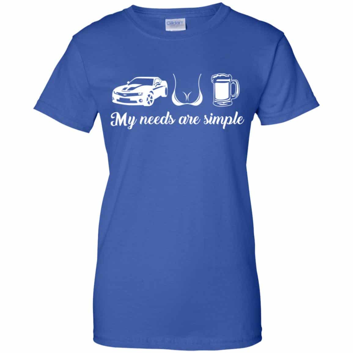 My Needs Are Simple Camaro Boobs And Beer Shirt, Hoodie, Tank