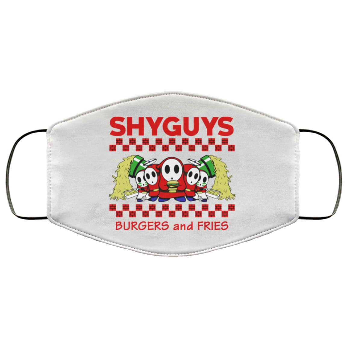 Shyguys Burgers And Fries Face Mask