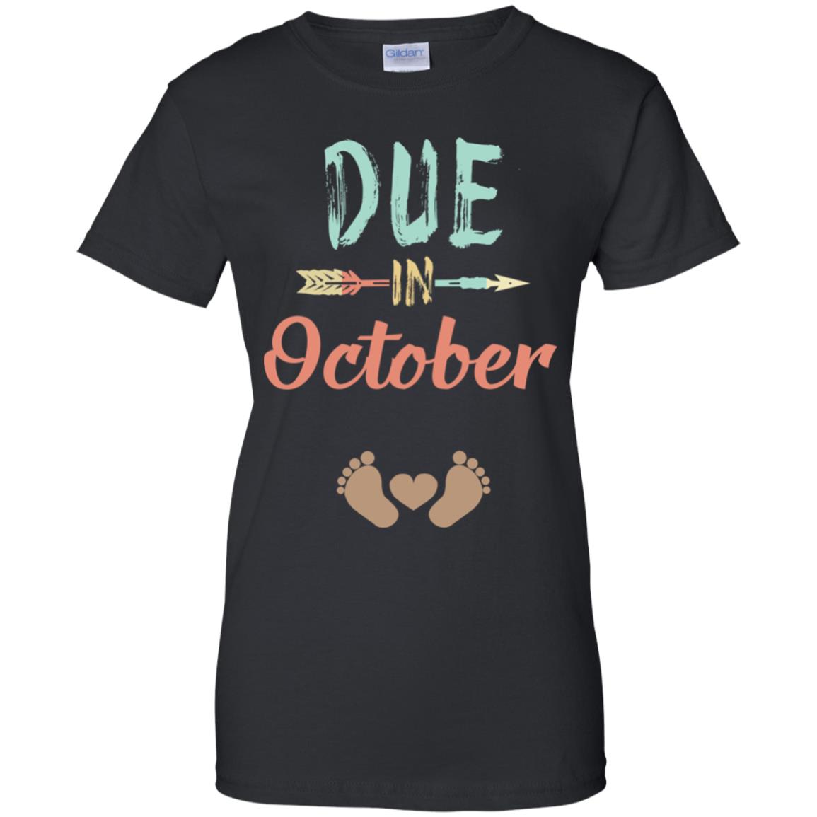 Due Date October Announcement Mommy Bump Pregnancy T-Shirts, Hoodie, Tank