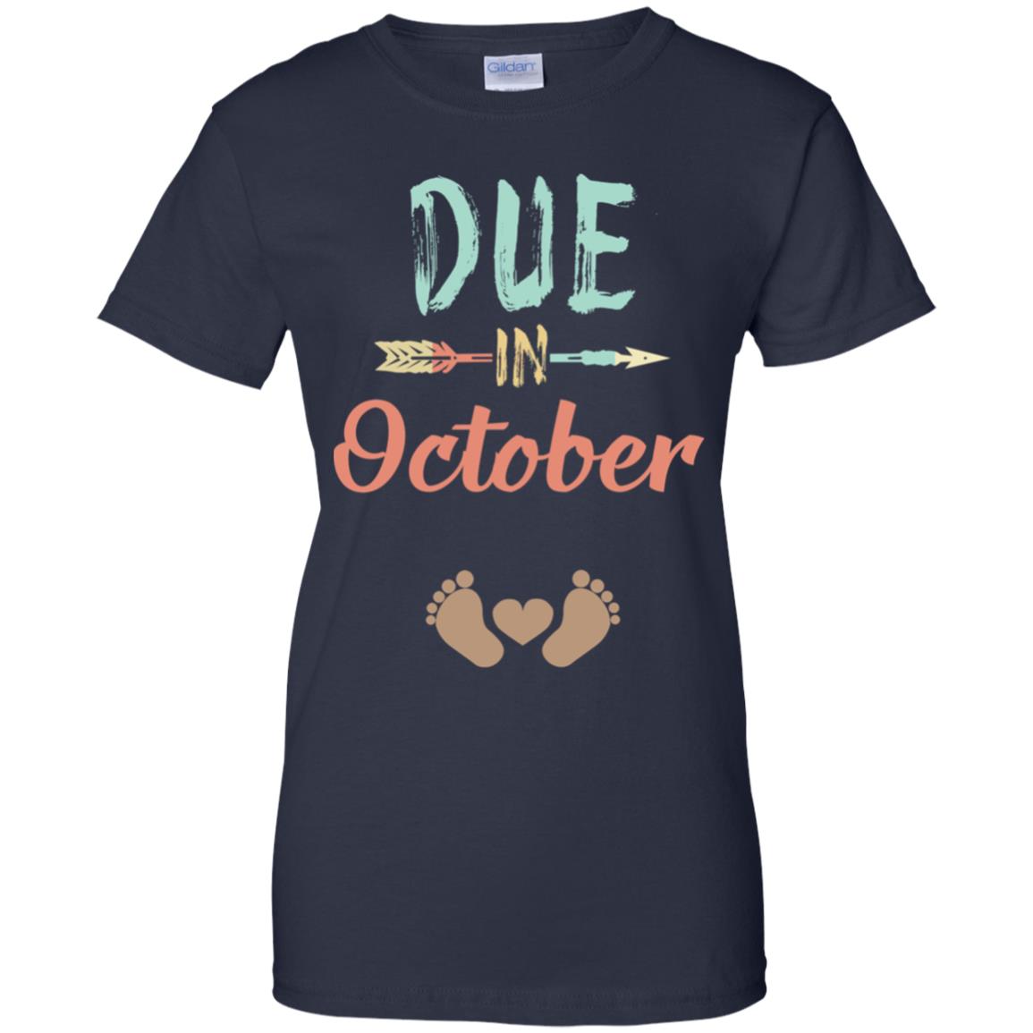 Due Date October Announcement Mommy Bump Pregnancy T-Shirts, Hoodie, Tank
