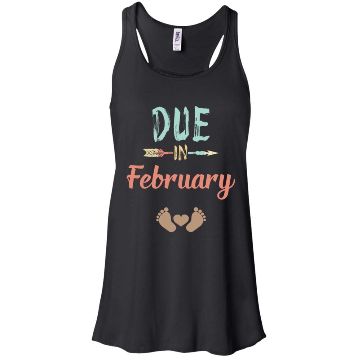 Due Date February Announcement Mommy Bump Pregnancy T-Shirts, Hoodie, Tank