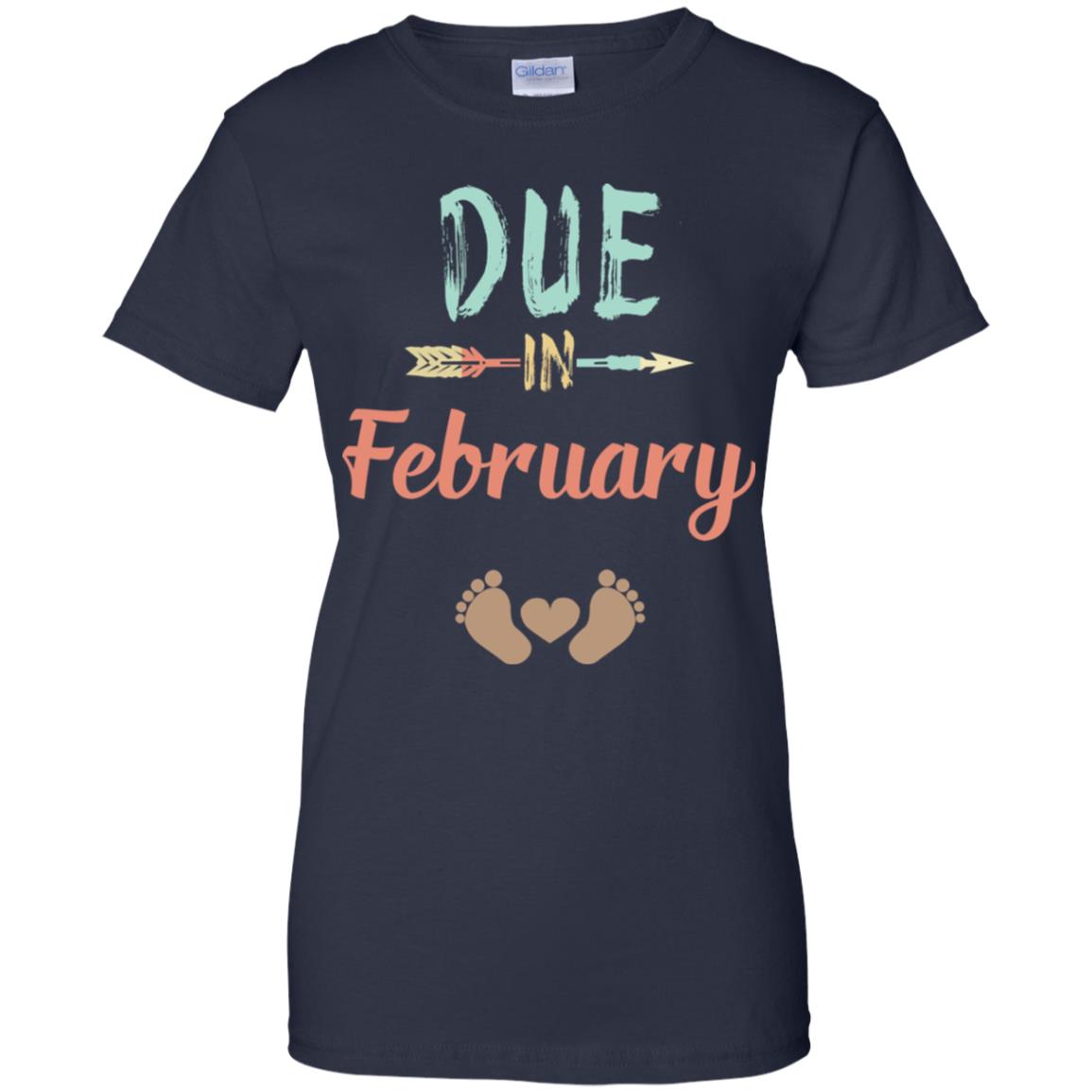 Due Date February Announcement Mommy Bump Pregnancy T-Shirts, Hoodie, Tank