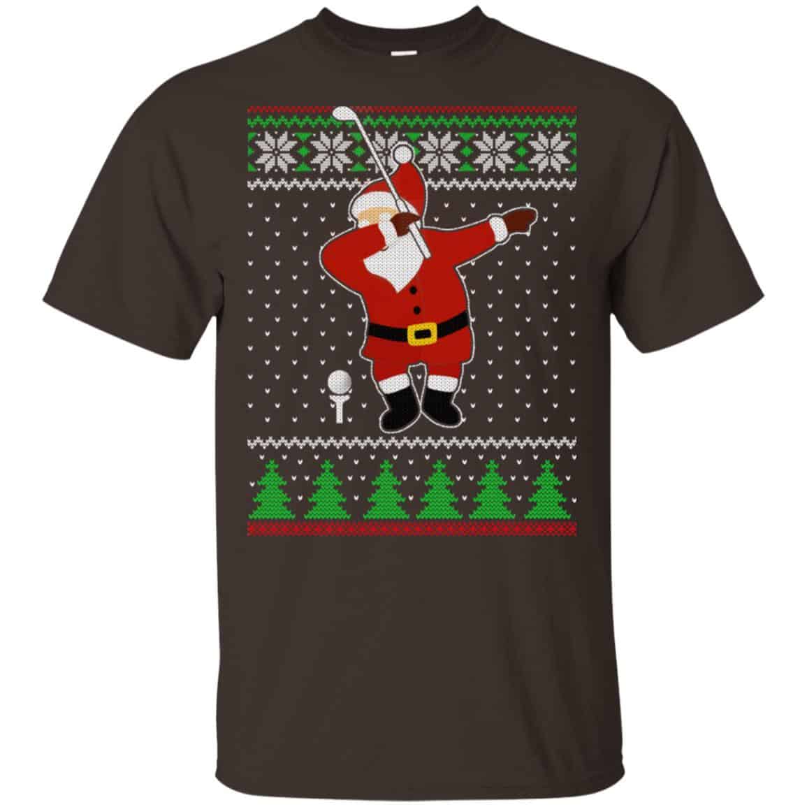 Dabbing Santa Golf Ugly Christmas Sweater, T-Shirts, Hoodie