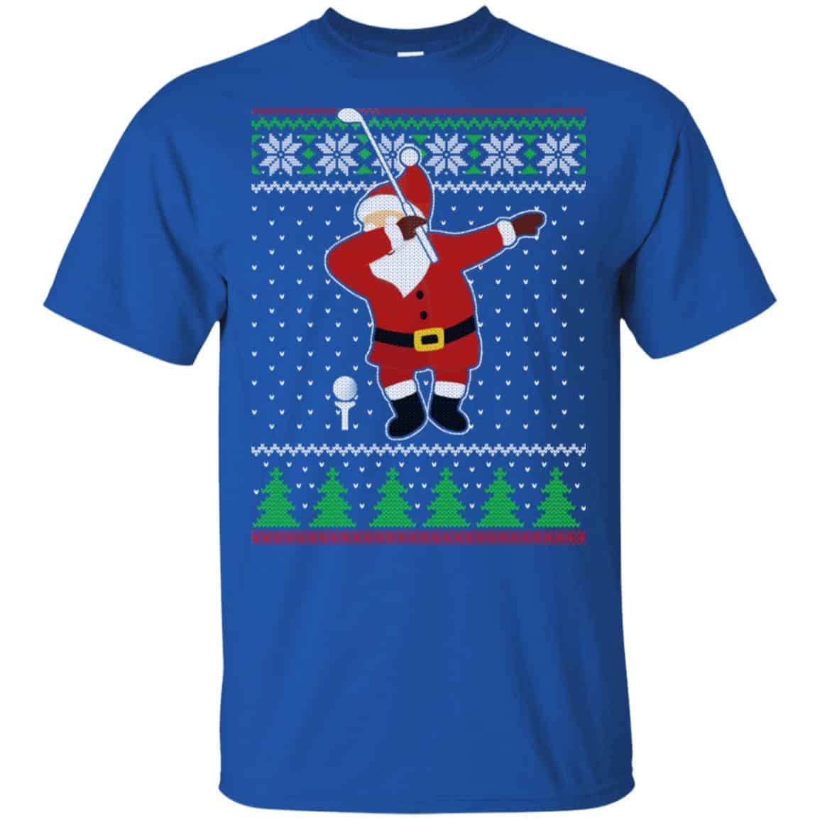 Dabbing Santa Golf Ugly Christmas Sweater, T-Shirts, Hoodie