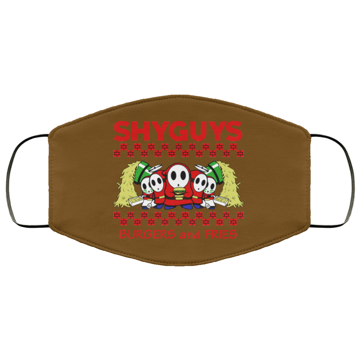 Shyguys Burgers And Fries Face Mask