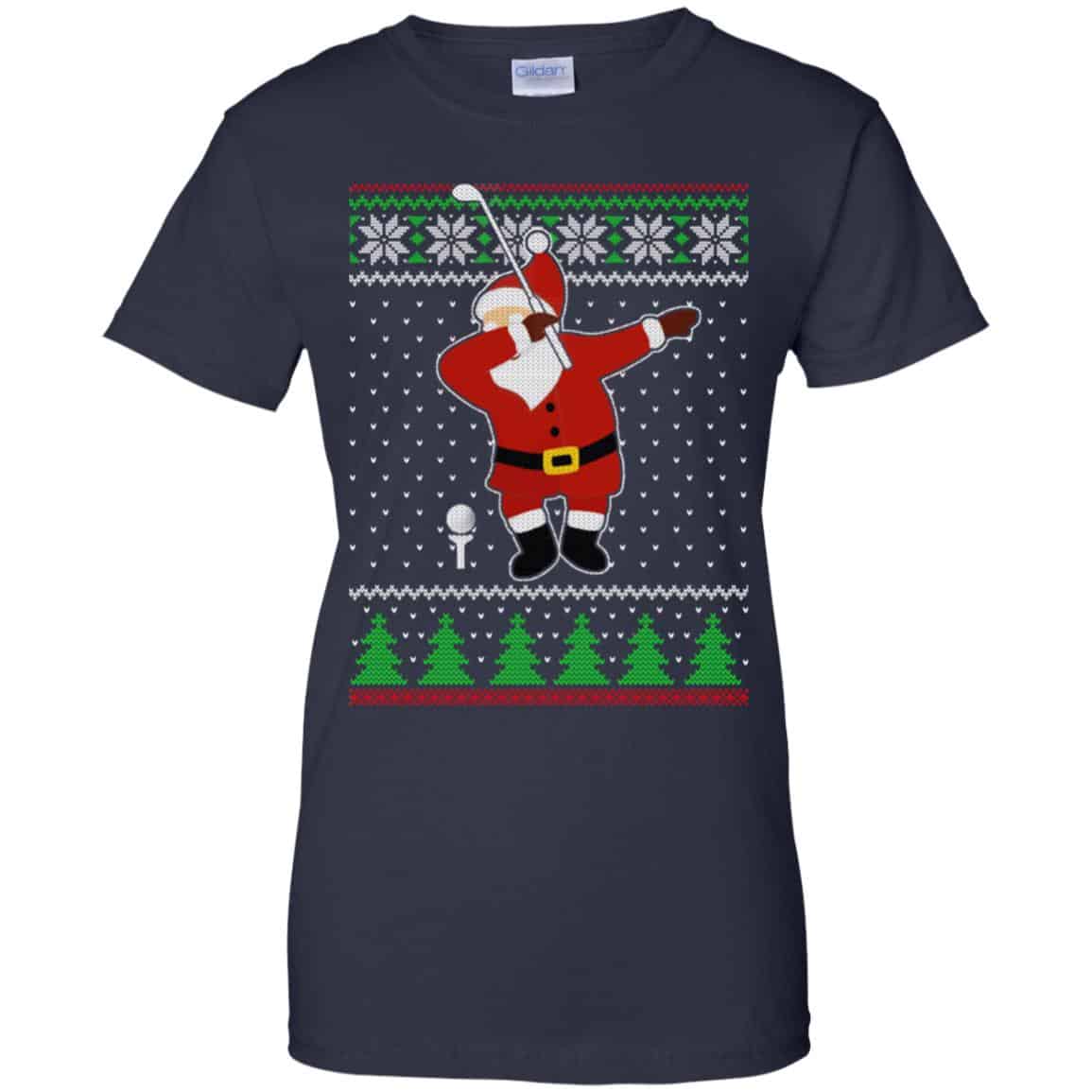 Dabbing Santa Golf Ugly Christmas Sweater, T-Shirts, Hoodie