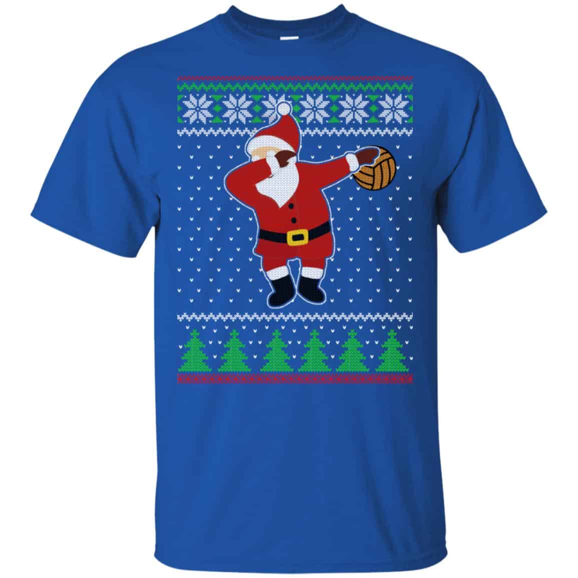 Dabbing Santa Volleyball Ugly Christmas Sweater, T-Shirts, Hoodie
