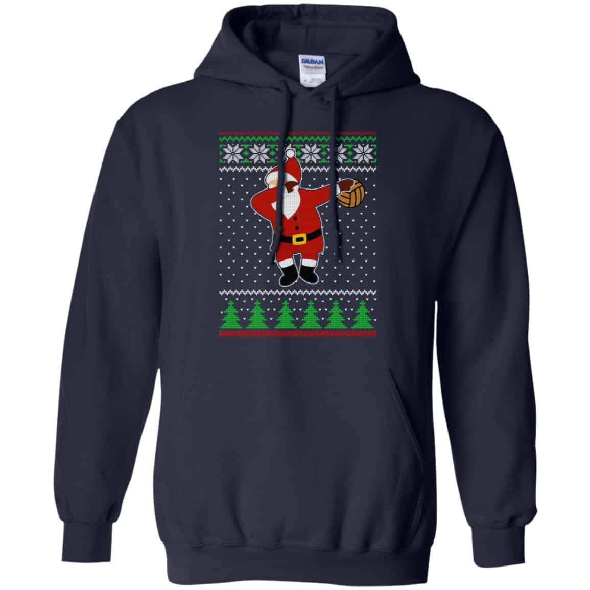 Dabbing Santa Volleyball Ugly Christmas Sweater, T-Shirts, Hoodie