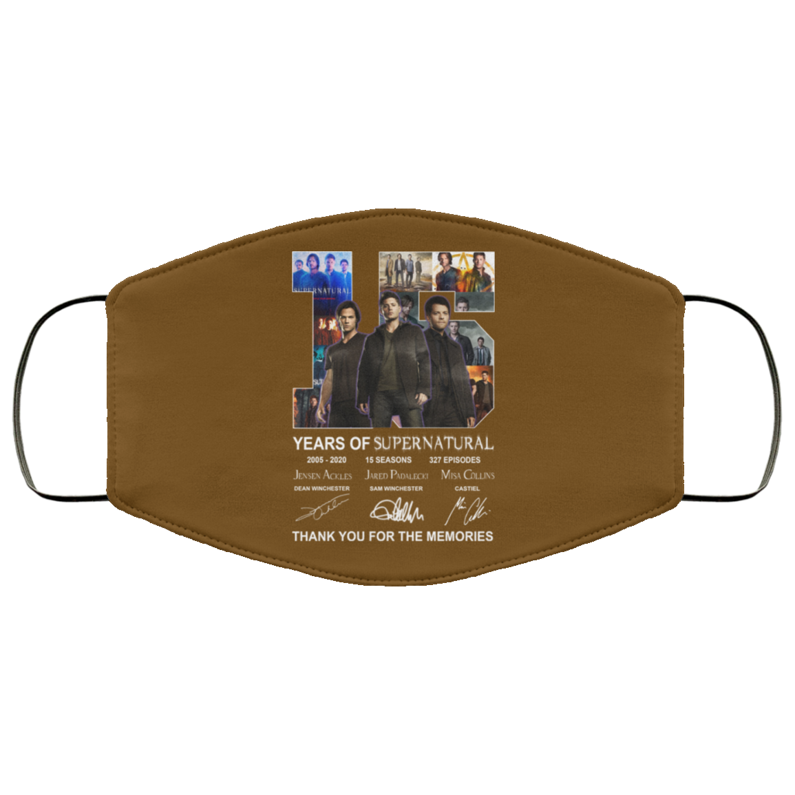 15 Years Of Supernatural Thank You For My Memories Face Mask