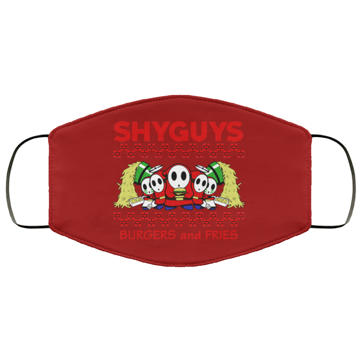 Shyguys Burgers And Fries Face Mask