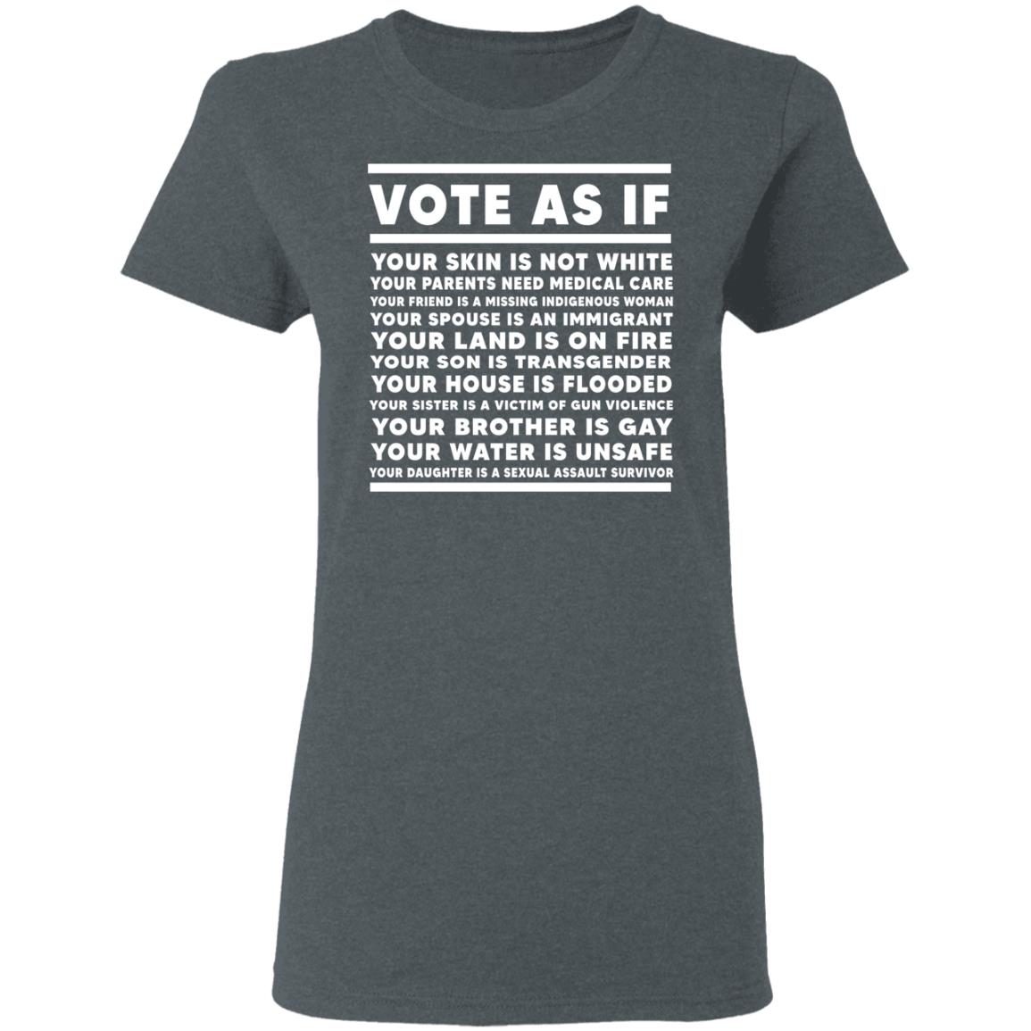 Vote As If Your Skin Is Not White Shirt, Hoodie, Tank
