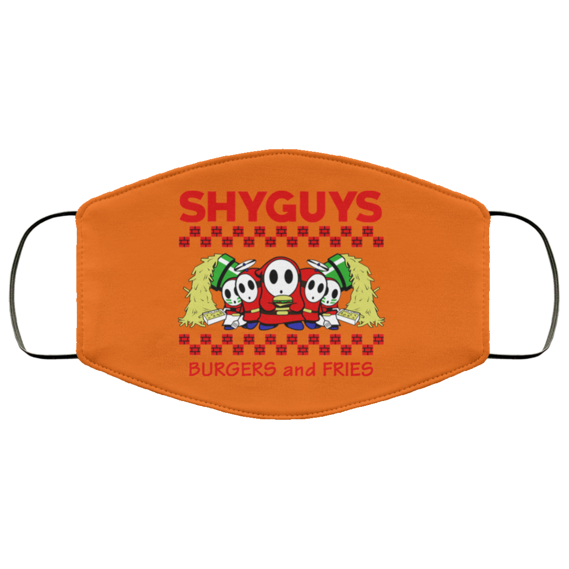 Shyguys Burgers And Fries Face Mask