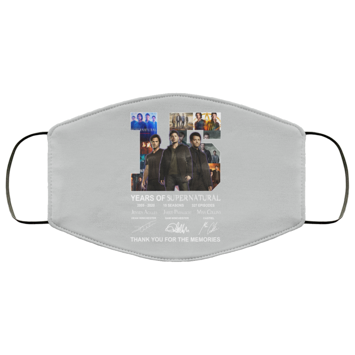 15 Years Of Supernatural Thank You For My Memories Face Mask