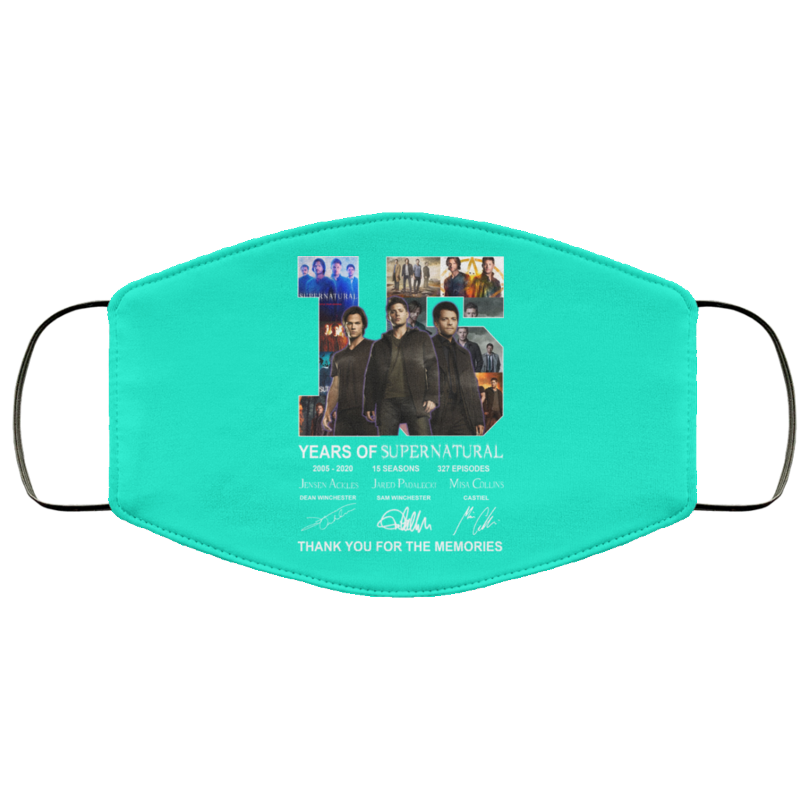15 Years Of Supernatural Thank You For My Memories Face Mask