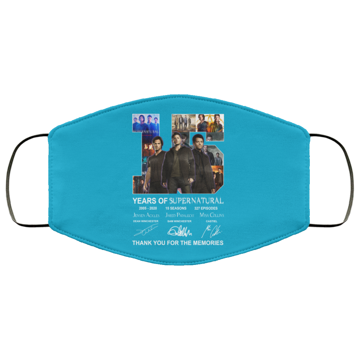 15 Years Of Supernatural Thank You For My Memories Face Mask