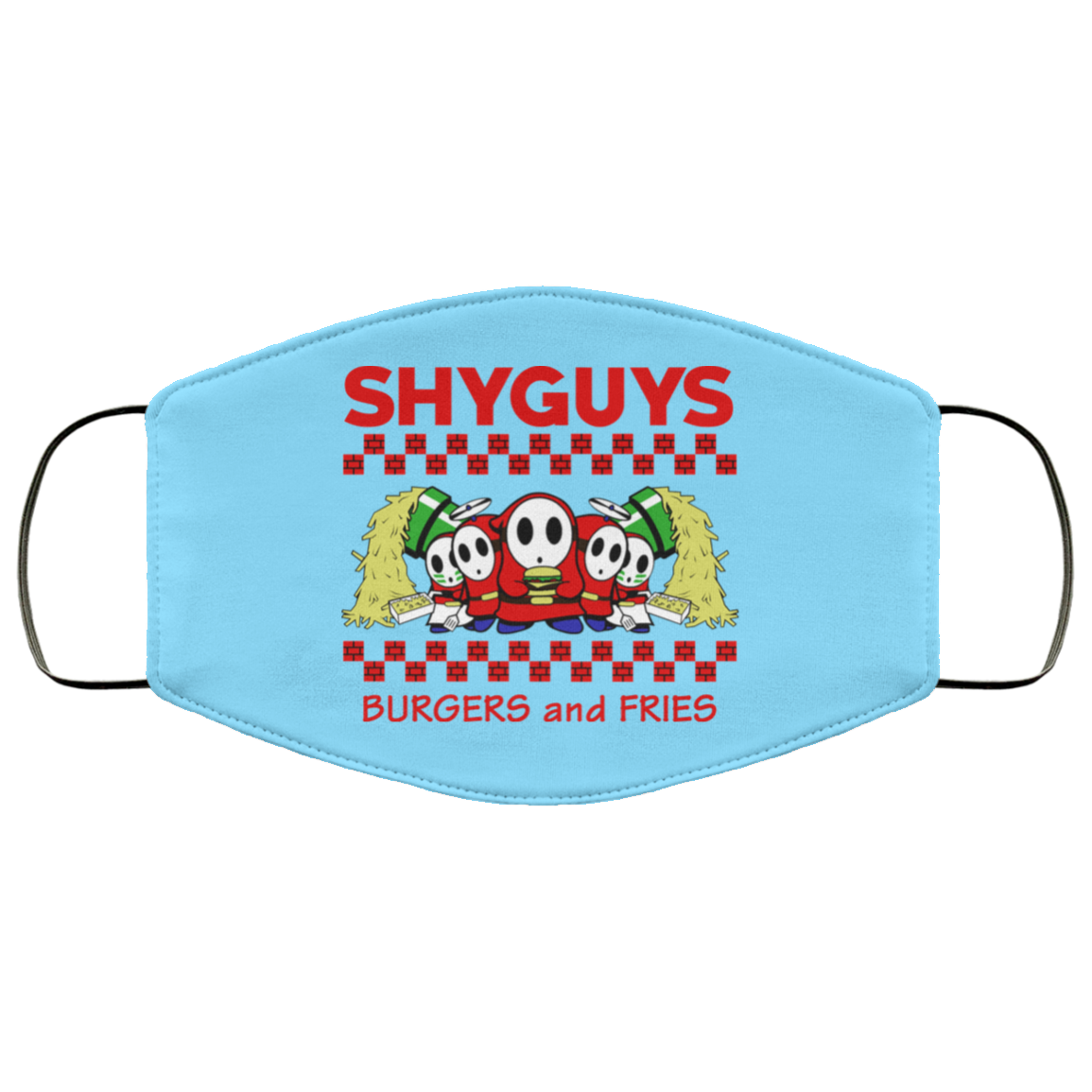 Shyguys Burgers And Fries Face Mask