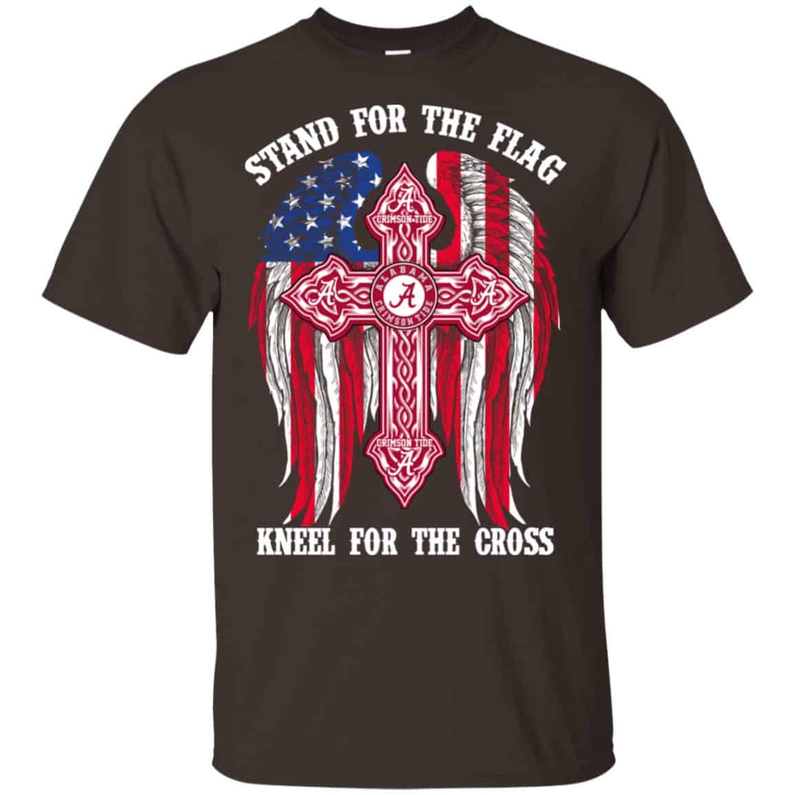 Alabama Crimson Tide: Stand For The Flag Kneel For The Cross Shirt, Hoodie, Tank