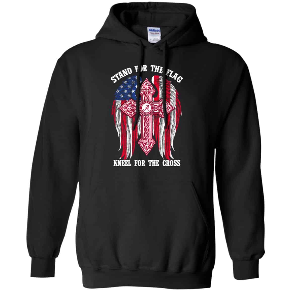 Alabama Crimson Tide: Stand For The Flag Kneel For The Cross Shirt, Hoodie, Tank