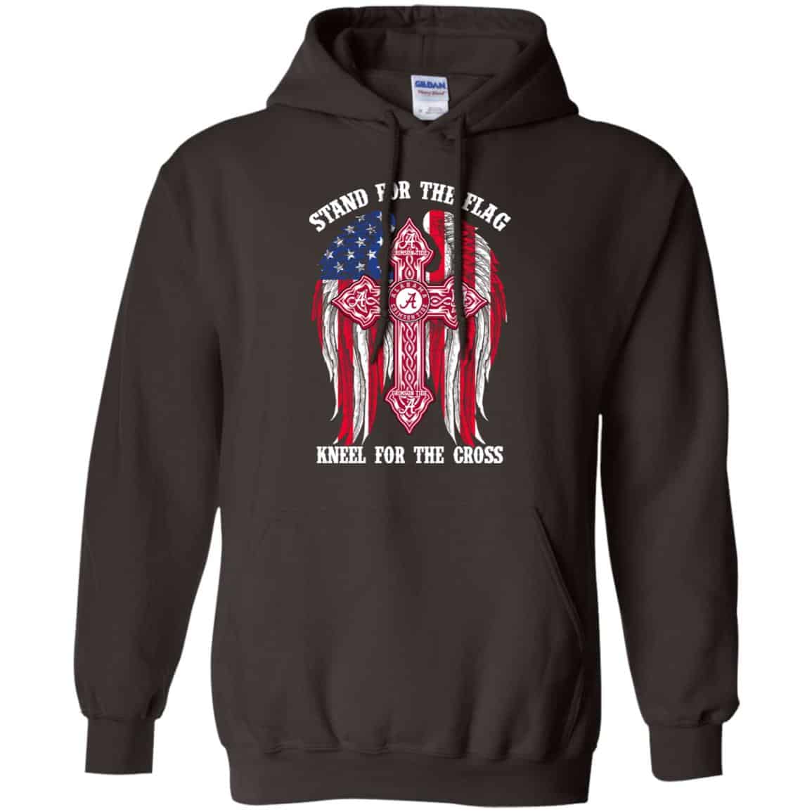 Alabama Crimson Tide: Stand For The Flag Kneel For The Cross Shirt, Hoodie, Tank