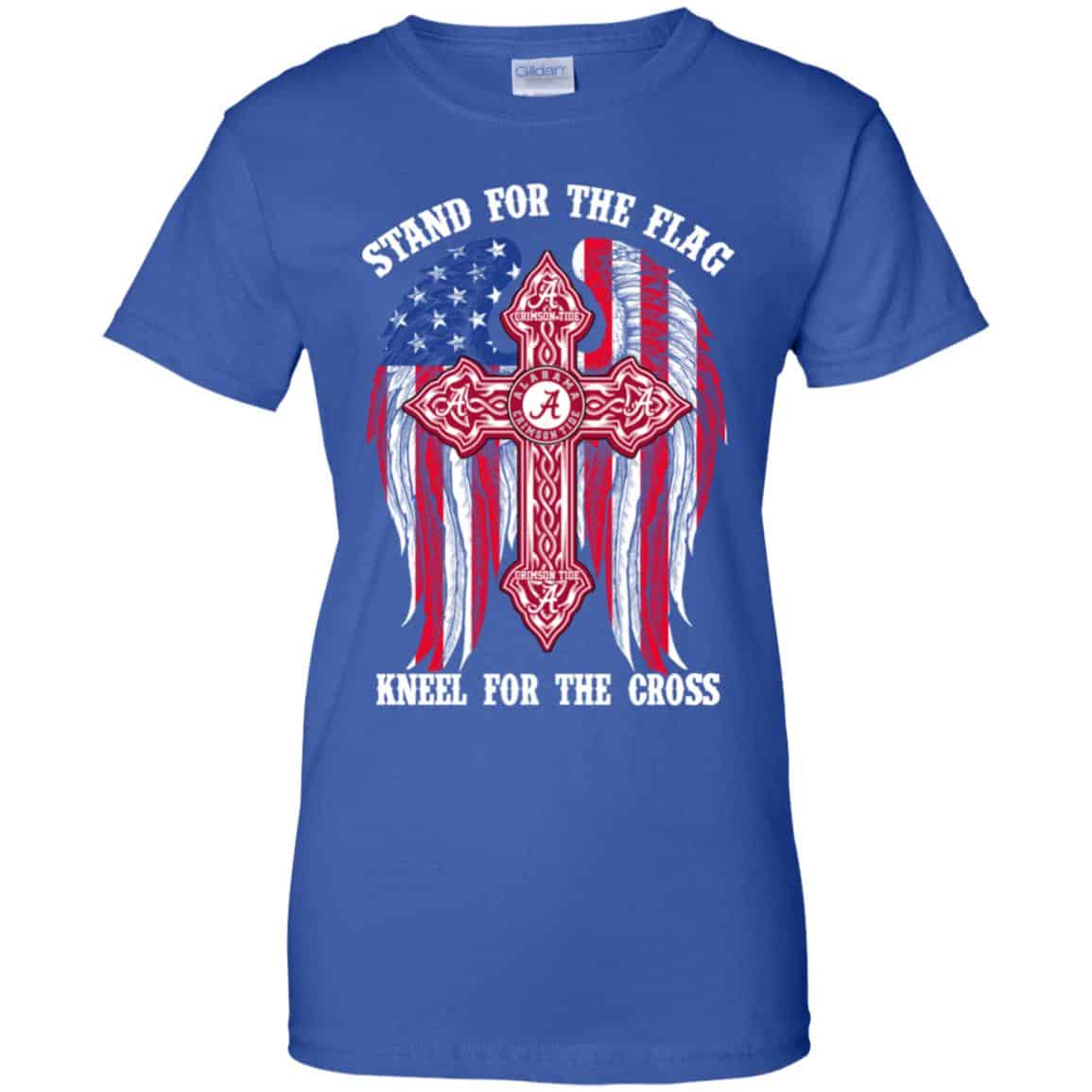 Alabama Crimson Tide: Stand For The Flag Kneel For The Cross Shirt, Hoodie, Tank