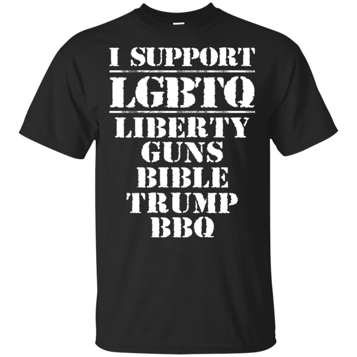 I Support LGBTQ Liberty Guns Bible Trump BBQ T-Shirts, Hoodie, Tank