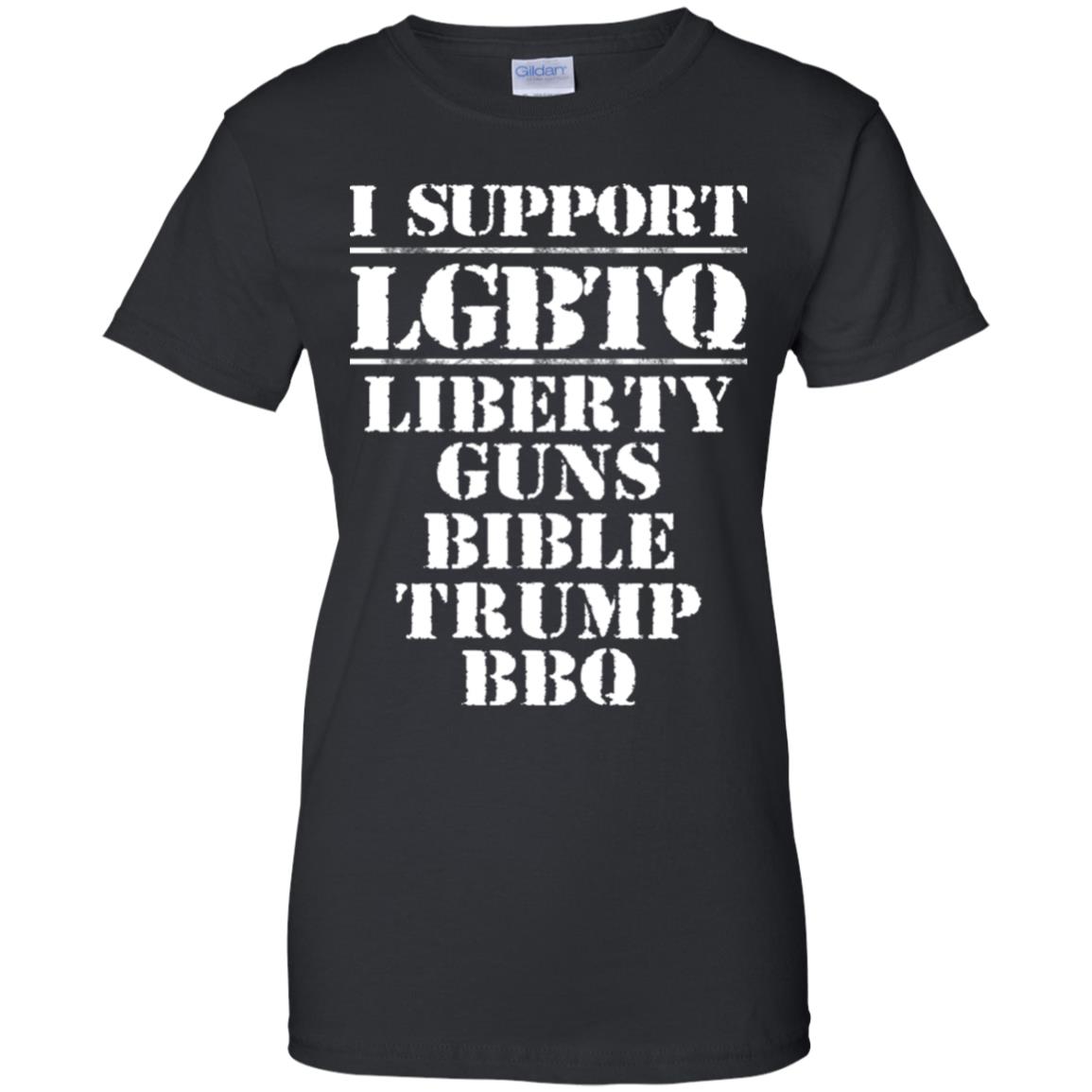 I Support LGBTQ Liberty Guns Bible Trump BBQ T-Shirts, Hoodie, Tank