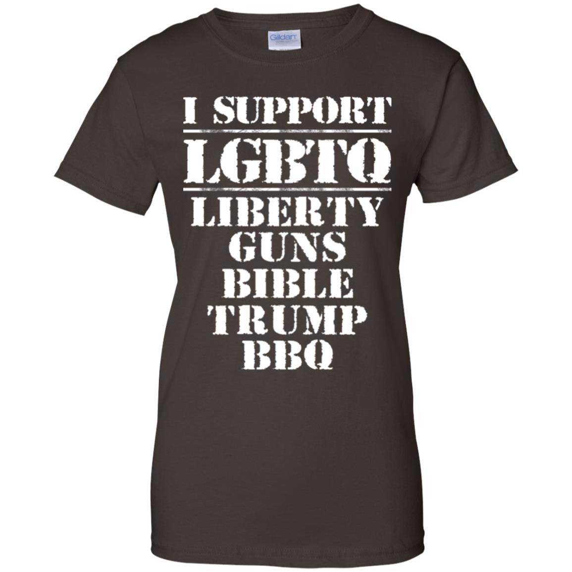I Support LGBTQ Liberty Guns Bible Trump BBQ T-Shirts, Hoodie, Tank