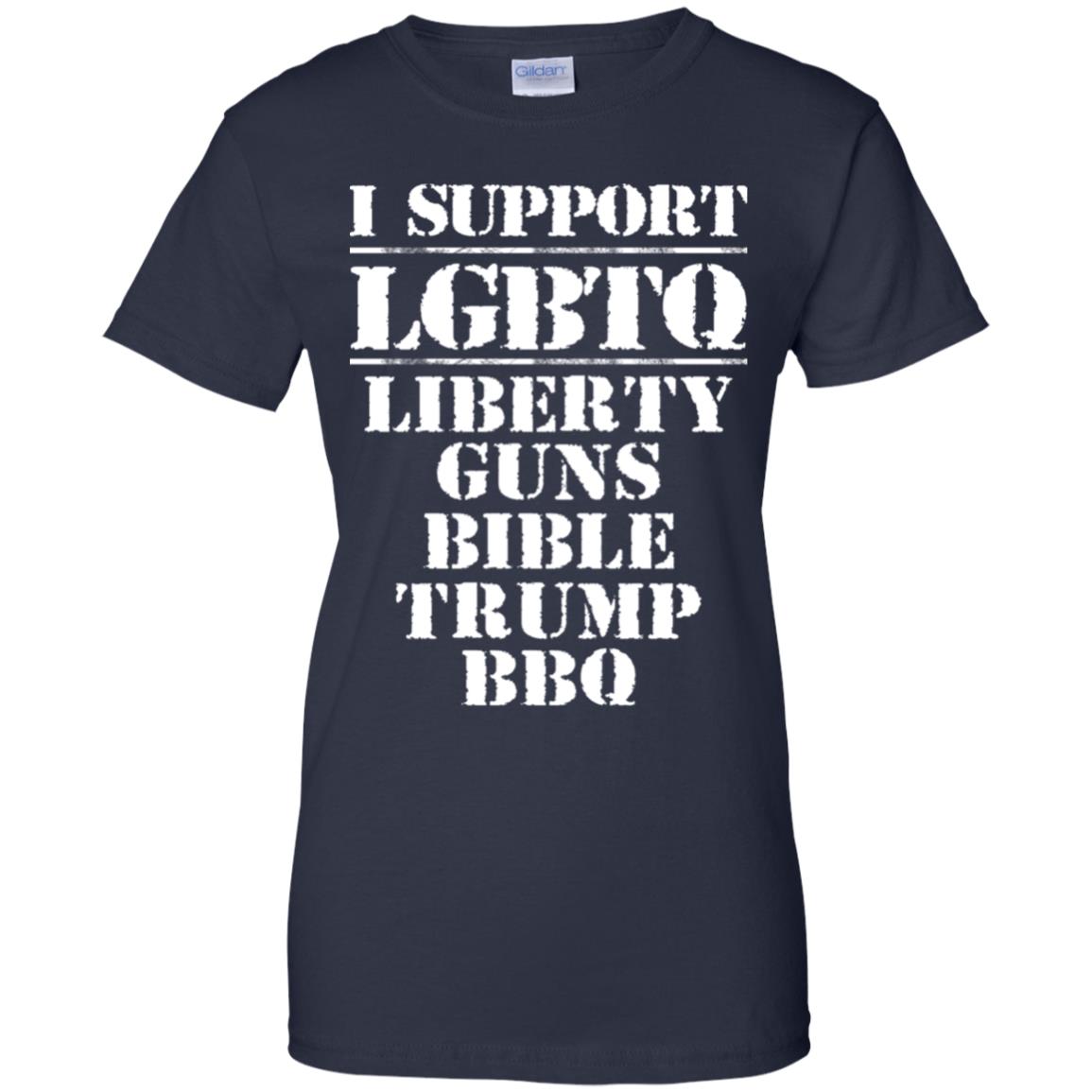 I Support LGBTQ Liberty Guns Bible Trump BBQ T-Shirts, Hoodie, Tank