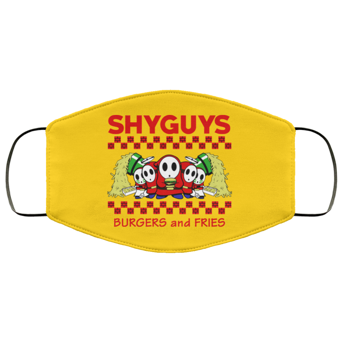 Shyguys Burgers And Fries Face Mask