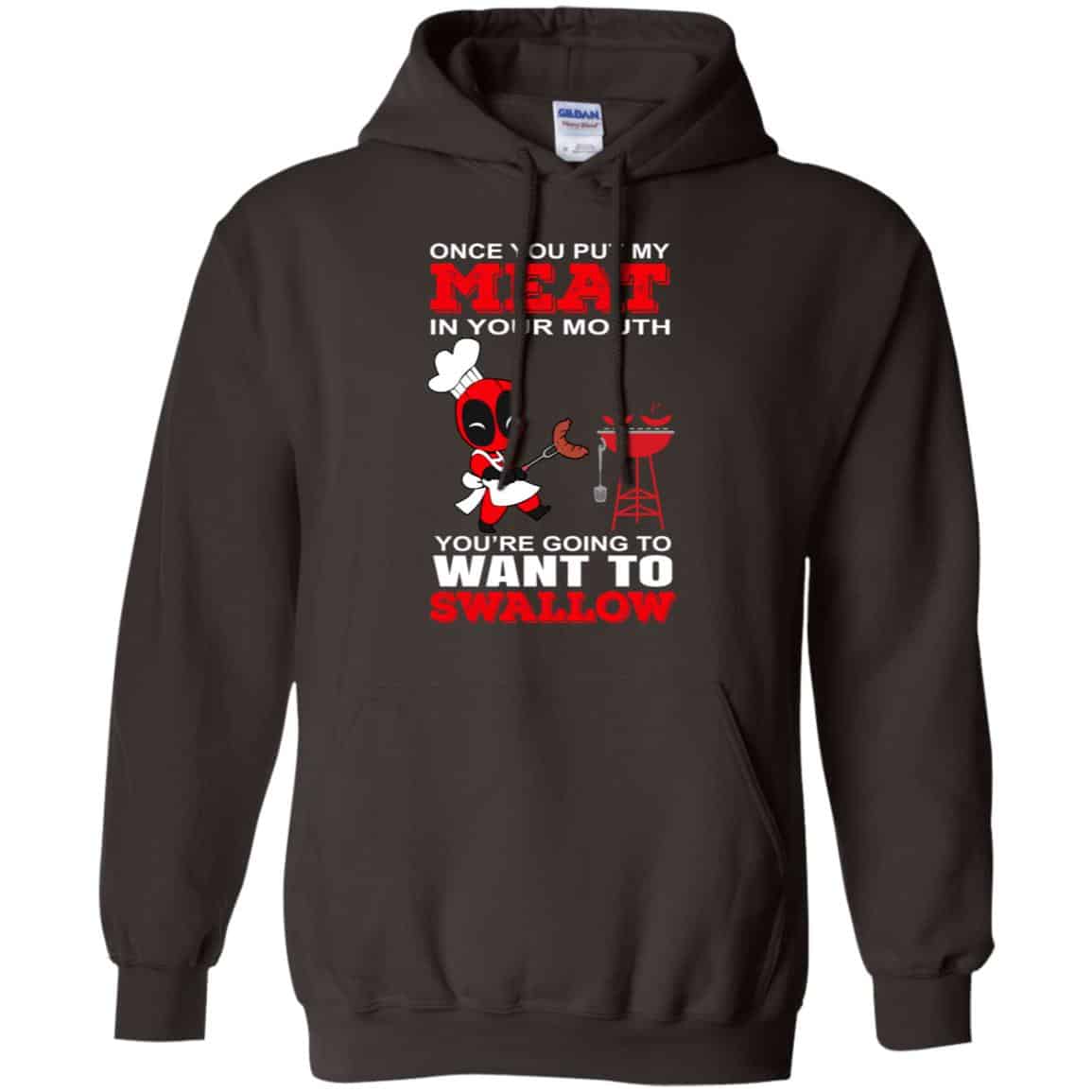 Deadpool Meat In Your Mouth You’re Going To Want To Swallow Shirt, Hoodie, Tank