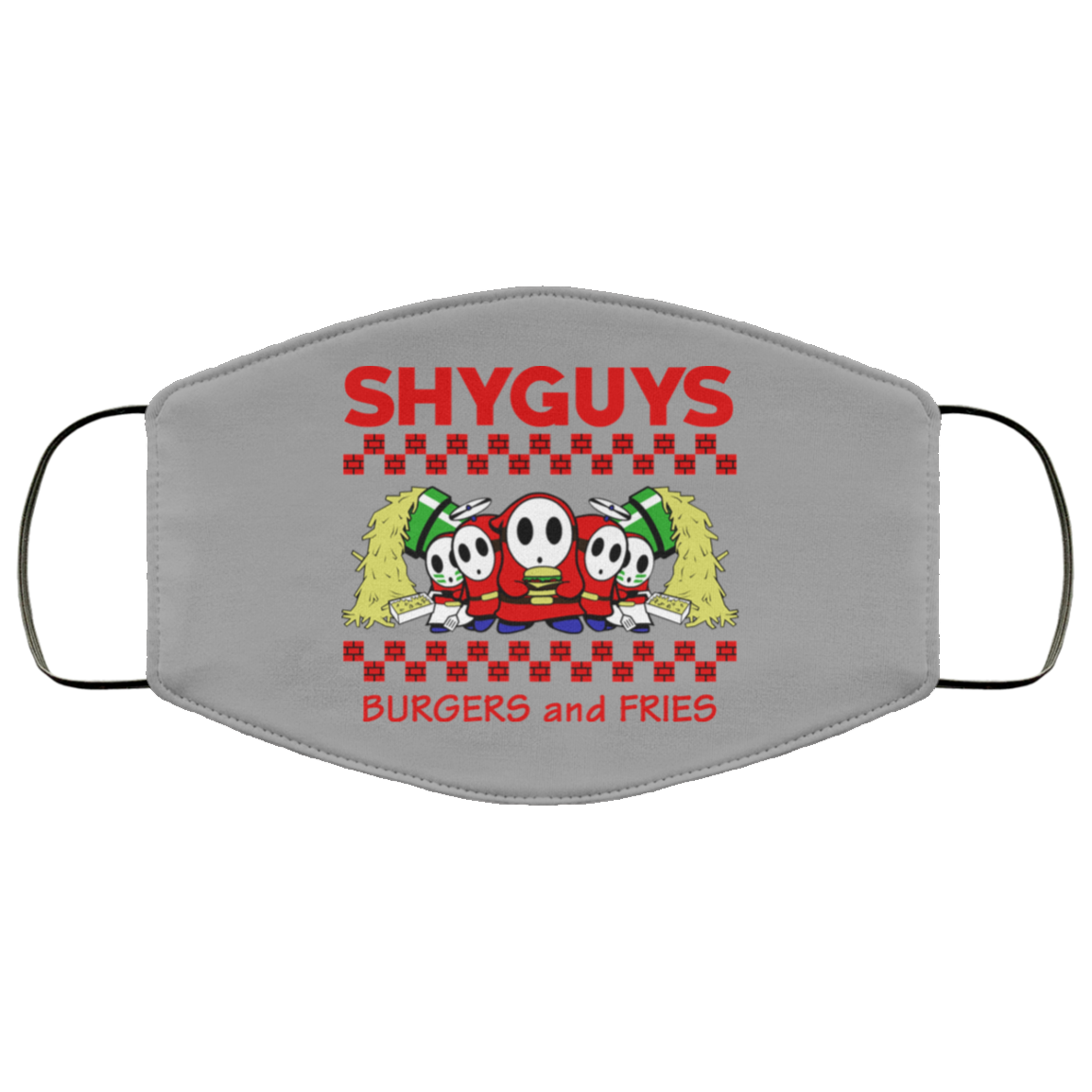 Shyguys Burgers And Fries Face Mask