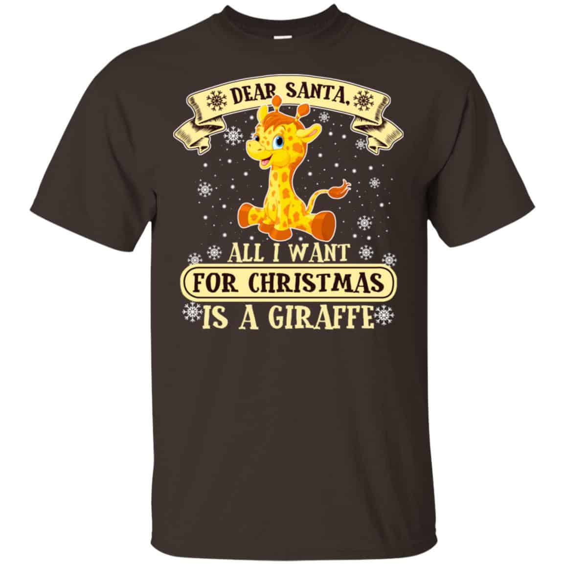 Dear Santa All I Want For Christmas Is A Giraffe T-Shirts, Hoodie, Sweater