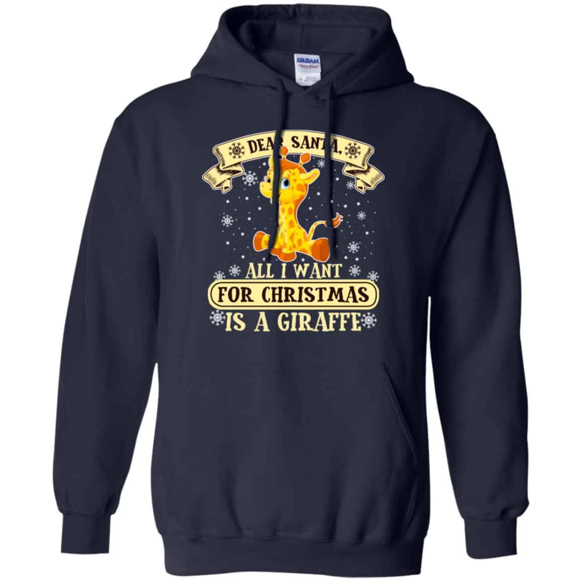 Dear Santa All I Want For Christmas Is A Giraffe T-Shirts, Hoodie, Sweater