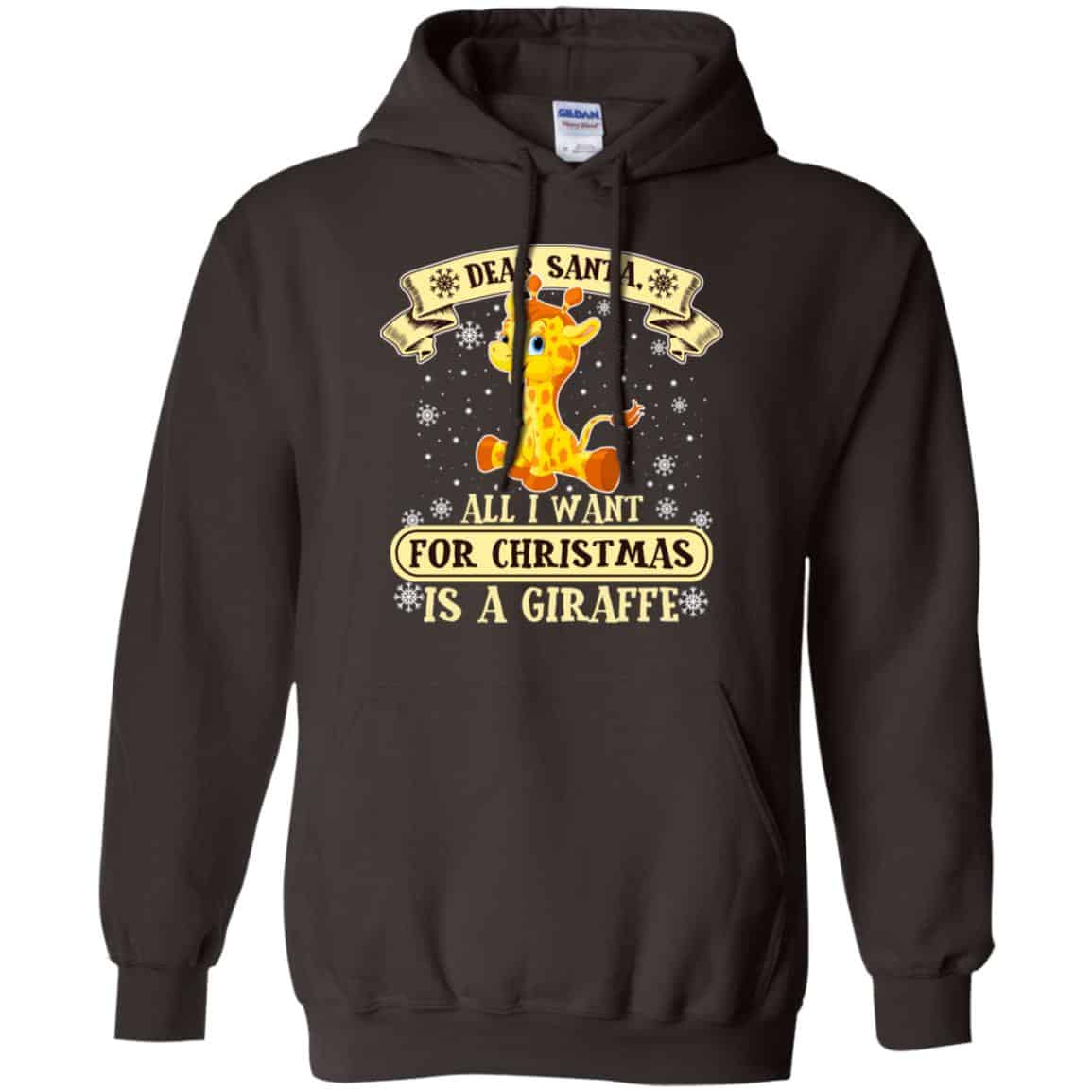 Dear Santa All I Want For Christmas Is A Giraffe T-Shirts, Hoodie, Sweater