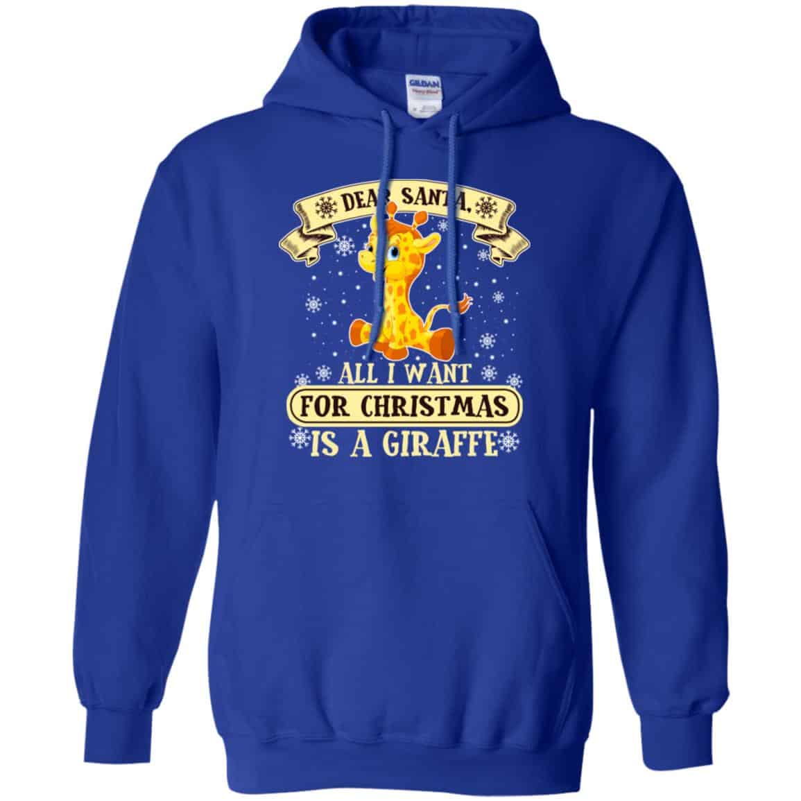 Dear Santa All I Want For Christmas Is A Giraffe T-Shirts, Hoodie, Sweater