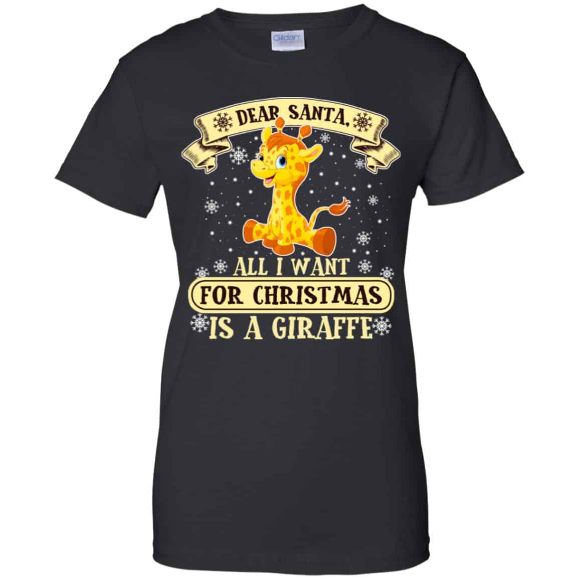 Dear Santa All I Want For Christmas Is A Giraffe T-Shirts, Hoodie, Sweater