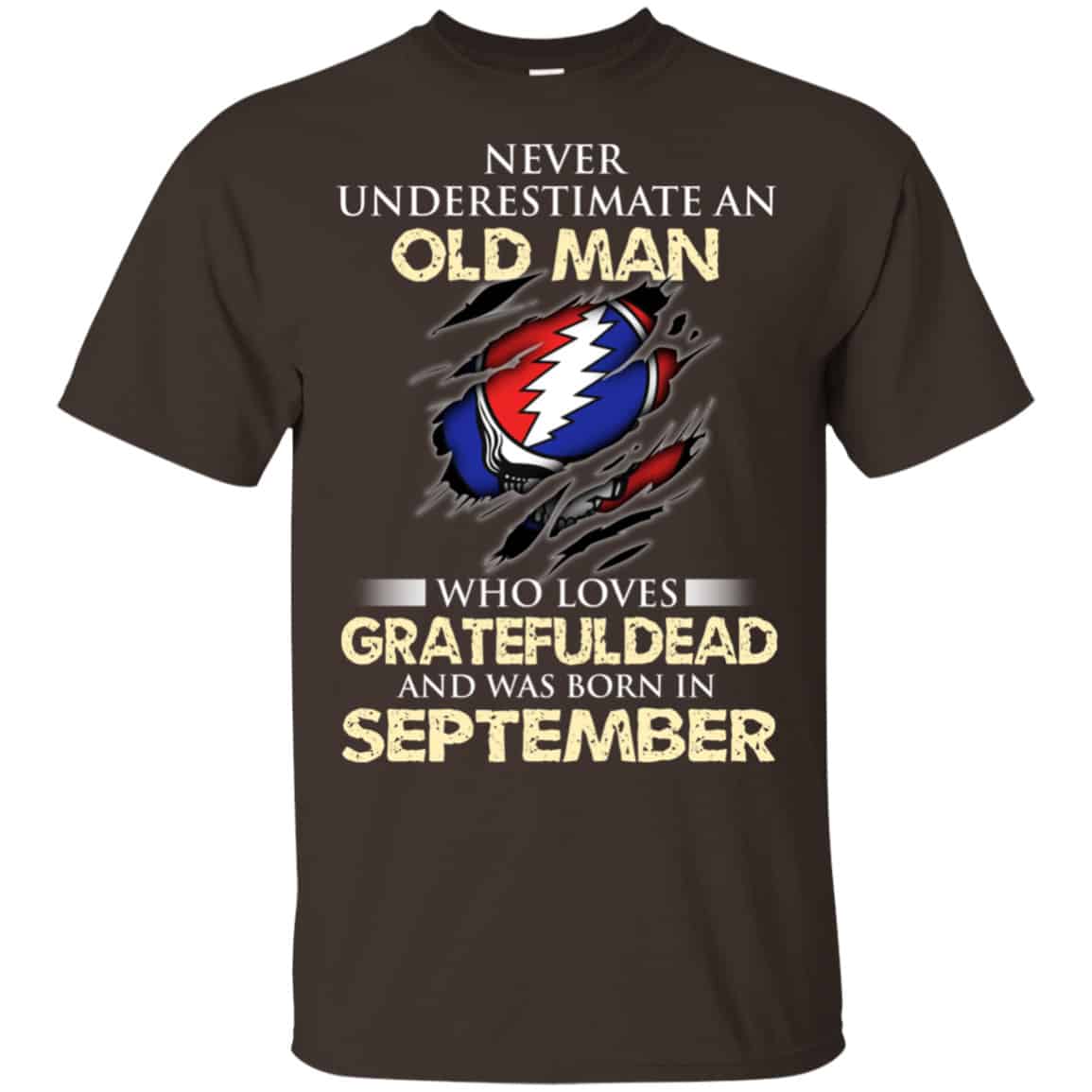 An Old Man Who Loves Grateful Dead And Was Born In September Shirt, Hoodie, Tank