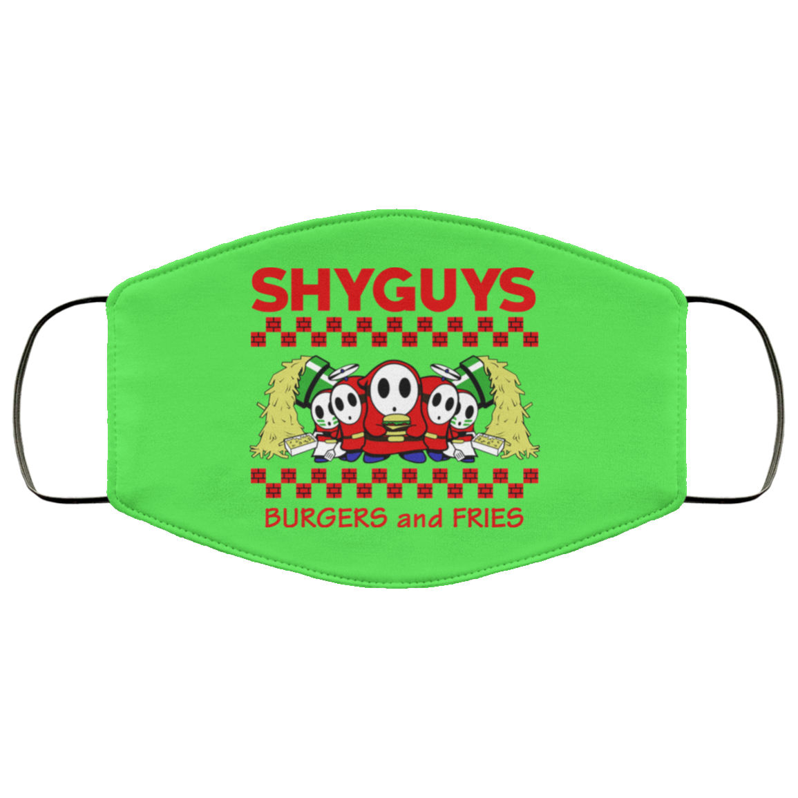 Shyguys Burgers And Fries Face Mask