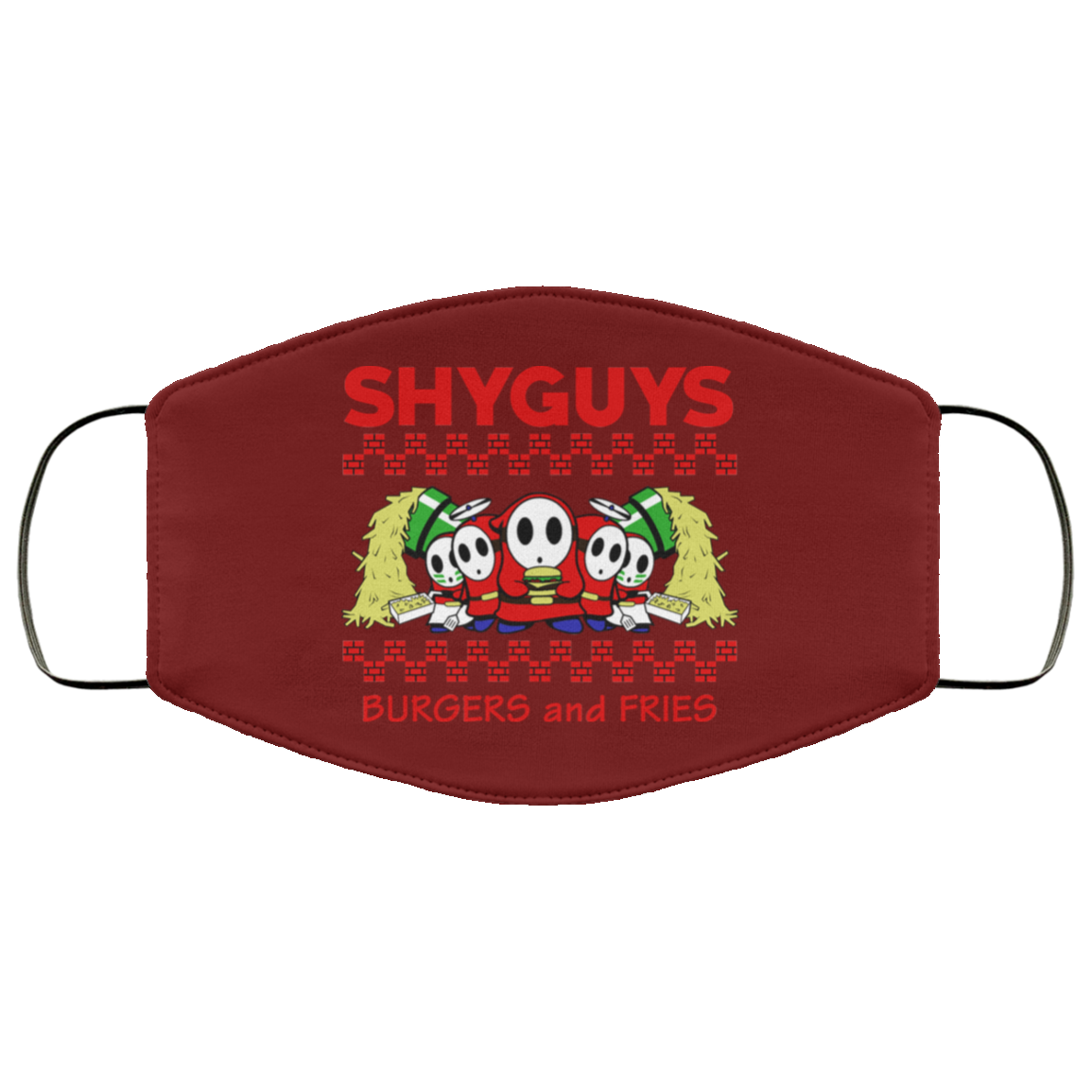 Shyguys Burgers And Fries Face Mask