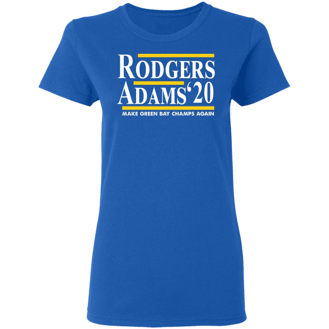 Rodgers Adam’s 2020 Make Green Bay Champs Again Shirt, Hoodie, Tank