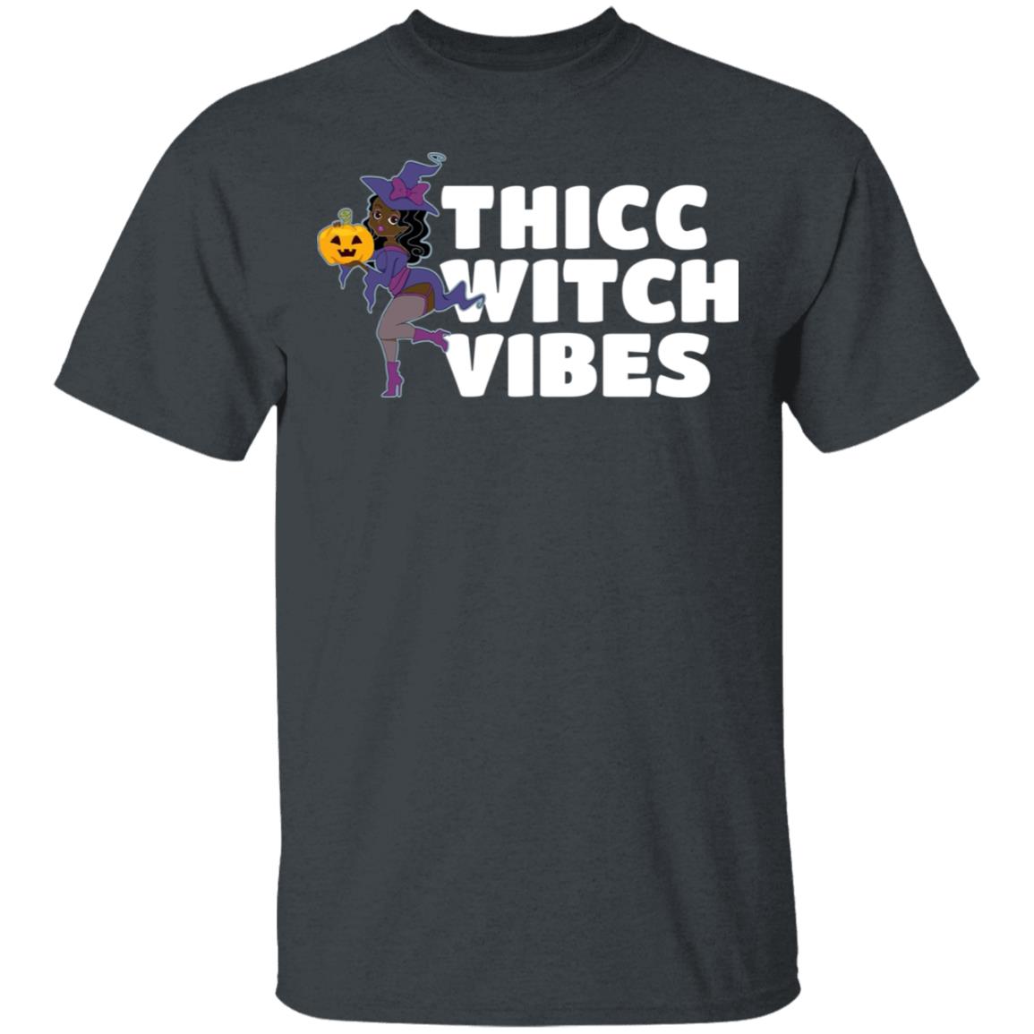 Thicc Witch Vibes Funny Bbw Redhead Witch Halloween Shirt, Hoodie, Tank
