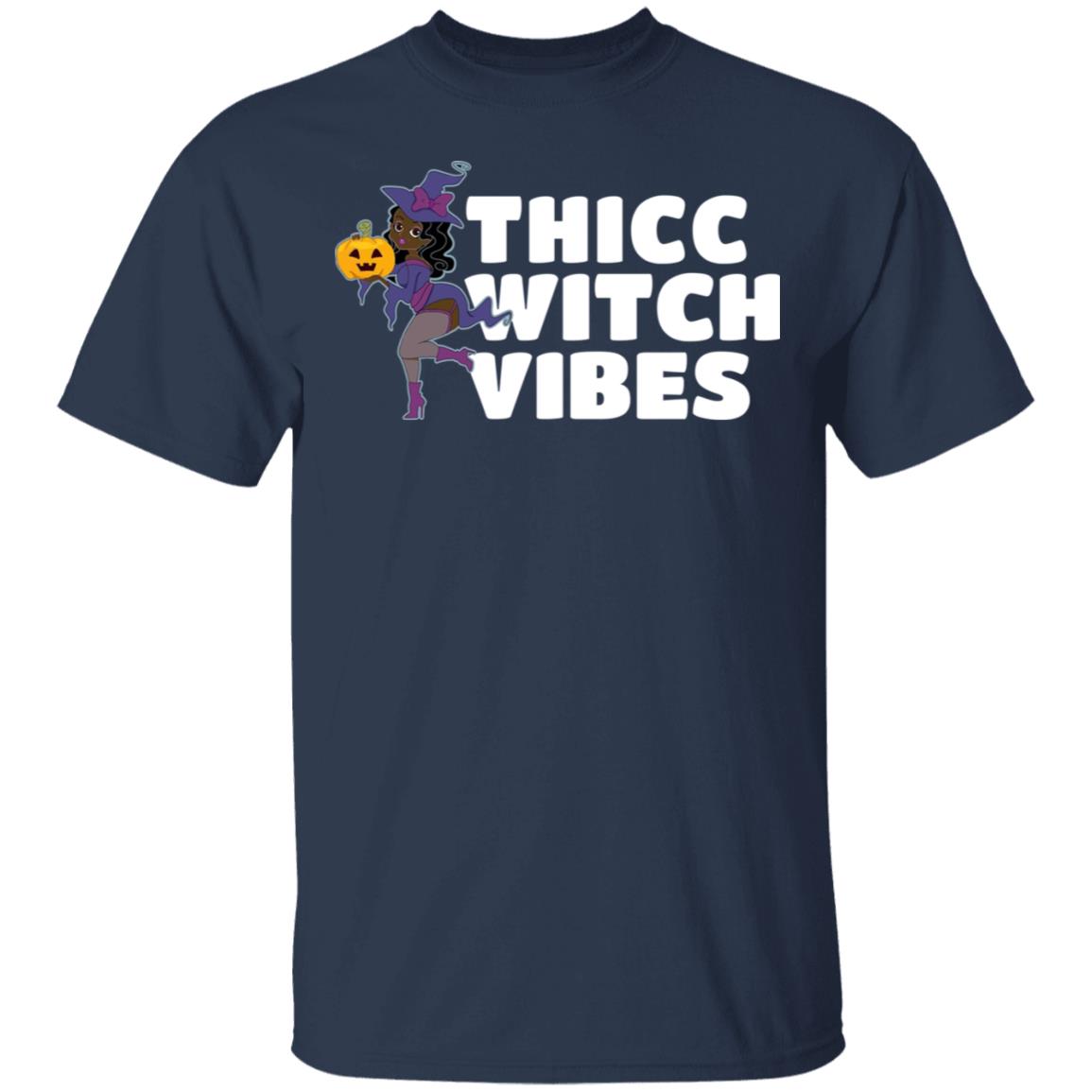 Thicc Witch Vibes Funny Bbw Redhead Witch Halloween Shirt, Hoodie, Tank