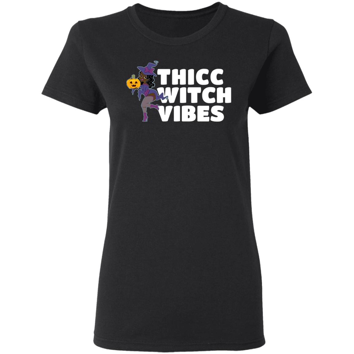 Thicc Witch Vibes Funny Bbw Redhead Witch Halloween Shirt, Hoodie, Tank