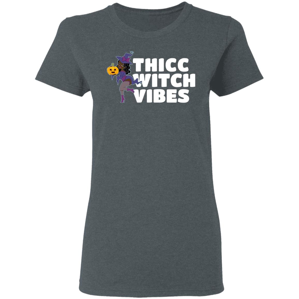 Thicc Witch Vibes Funny Bbw Redhead Witch Halloween Shirt, Hoodie, Tank