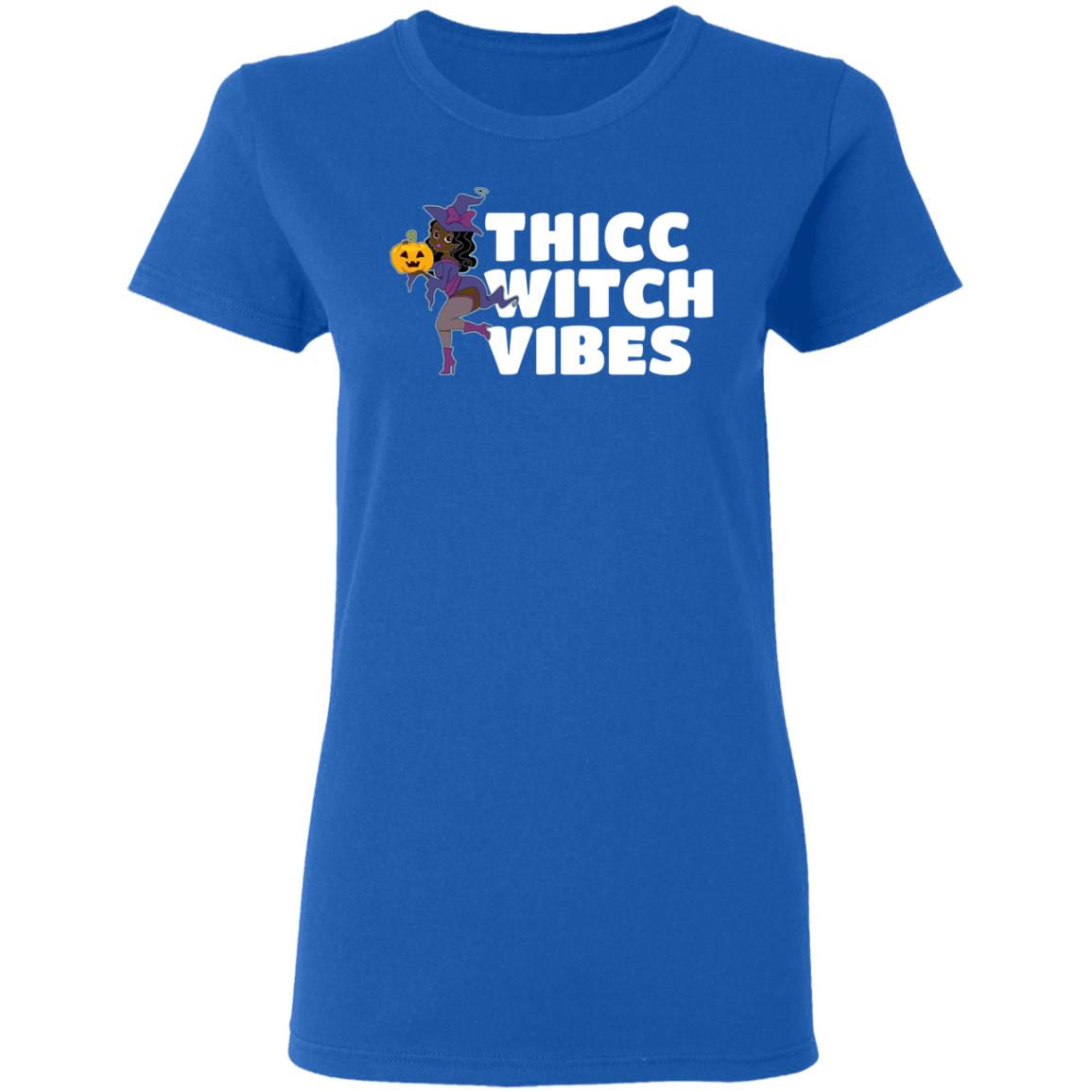 Thicc Witch Vibes Funny Bbw Redhead Witch Halloween Shirt, Hoodie, Tank